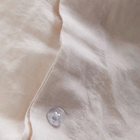 NWOT Quince European Linen Duvet Cover Set Queen (Sand) - Picture 4 of 4